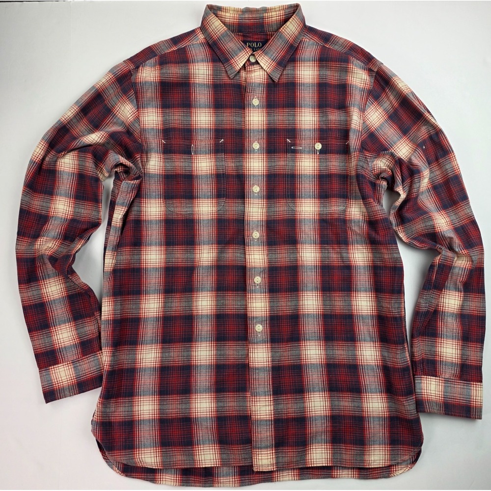 Polo Ralph Lauren US‎ Naval Reserve Flannel Shirt Plaid Mens L